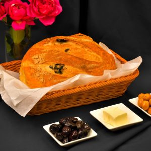 Хлеб бездрожжевой с оливками 480гр